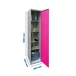 Vestiaire métallique monté 1800x400x400 - 4 niveaux Gris/Rose - SIMON RACK - 8425437069864