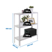 Rayonnage intérieur 900x800x300 - 3 niveaux Blanc - SIMON RACK - 8425437069956