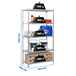 Rayonnage métallique léger sans vis 1800x900x400 - 5 niveaux Gris - SIMON RACK - 8425437070112