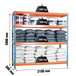 Étagère charge moyenne 500 à 600kg - 2000x2100x600 - 4 niveaux Bleu/Orange/Bois - SIMON RACK - 8425437071485