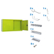 Armoire de rangement - 650x1200x275 - Vert - SIMON RACK - 8425437072178