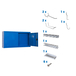 Armoire de rangement - 650x1200x275 - Bleu - SIMON RACK - 8425437072208