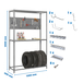 Rayonnage pour garage auto - 2000x1200x400 - Gris - SIMON RACK - 8425437072284