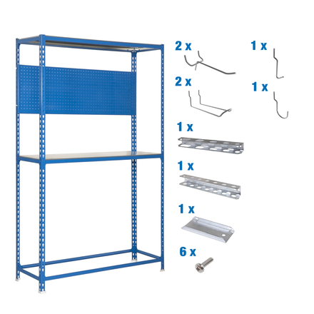 Rayonnage pour garage auto - 2000x1200x400 - Bleu - SIMON RACK - 8425437072307