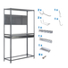 Rayonnage pour garage auto - 2000x1000x400 - Gris - SIMON RACK - 8425437072314