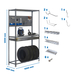 Rayonnage pour garage auto - 2000x1000x400 - Gris - SIMON RACK - 8425437072314