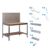 Kit établi Bricolage - 1445x1210x610 - Galvanisé/Bois - SIMON RACK - 8425437072413