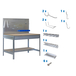 Kit établi Bricolage - 1445x910x610 - Galvanisé/Bois - SIMON RACK - 8425437072475
