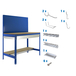 Kit établi Bricolage - 1445x910x610 - Bleu - SIMON RACK - 8425437072482