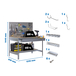 Kit établi Bricolage - 1445x1210x610 - Galvanisé/Bois - SIMON RACK - 8425437072505