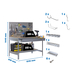 Kit établi Bricolage - 1445x1510x610 - Galvanisé/Bois - SIMON RACK - 8425437072536