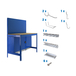Kit établi Bricolage - 1445x1210x610 - Bleu - SIMON RACK - 8425437072581