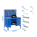 Kit établi Bricolage - 1445x1210x610 - Bleu - SIMON RACK - 8425437072581
