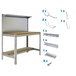 Kit établi Bricolage - 1445x910x610 - Galvanisé/Bois - SIMON RACK - 8425437072604