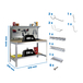 Kit établi Bricolage - 1445x910x610 - Galvanisé/Bois - SIMON RACK - 8425437072604