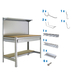 Kit établi Bricolage - 1445x1210x610 - Galvanisé/Bois - SIMON RACK - 8425437072727