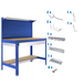 Kit établi Bricolage - 1445x1510x610 - Bleu - SIMON RACK - 8425437072741