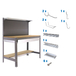 Kit établi Bricolage - 1445x1510x610 - Gris - SIMON RACK - 8425437072765
