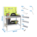 Table de jardin - 1445x900x600 - Vert - SIMON RACK - 8425437072789