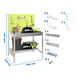Table de jardin - 1445x1200x400 - Vert - SIMON RACK - 8425437072796