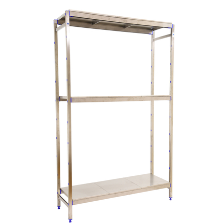 Rayonnage mobile bois-métal léger sans vis 1600x1660x500 - 3 niveaux - SIMON RACK - 8425437073281