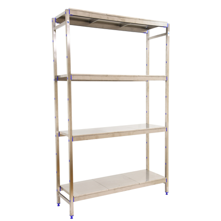 Rayonnage mobile bois-métal léger sans vis 1600x1260x400 - 4 niveaux - SIMON RACK - 8425437073311