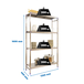Rayonnage mobile bois-métal léger sans vis 1600x1260x400 - 4 niveaux - SIMON RACK - 8425437073311