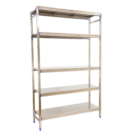 Rayonnage mobile bois-métal léger sans vis 2000x1260x400 - 5 niveaux - SIMON RACK - 8425437073618