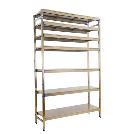 Rayonnage mobile bois-métal léger sans vis 2000x860x500 - 7 niveaux - SIMON RACK - 8425437073724