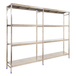 Rayonnage mobile bois-métal léger sans vis 2000x2490x400 - 4 niveaux - SIMON RACK - 8425437073892
