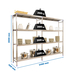 Rayonnage mobile bois-métal léger sans vis 2000x2490x400 - 4 niveaux - SIMON RACK - 8425437073892