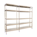 Rayonnage mobile bois-métal léger sans vis 2000x3290x500 - 5 niveaux - SIMON RACK - 8425437073960