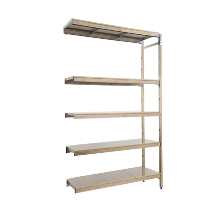Rayonnage mobile bois-métal léger sans vis 2000x1260x500 - 5 niveaux - SIMON RACK - 8425437074400