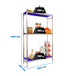 Rayonnage mobile bois-métal léger sans vis 1600x1660x400 - 3 niveaux - SIMON RACK - 8425437074592