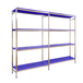 Rayonnage mobile bois-métal léger sans vis 2000x3290x400 - 4 niveaux - SIMON RACK - 8425437075230