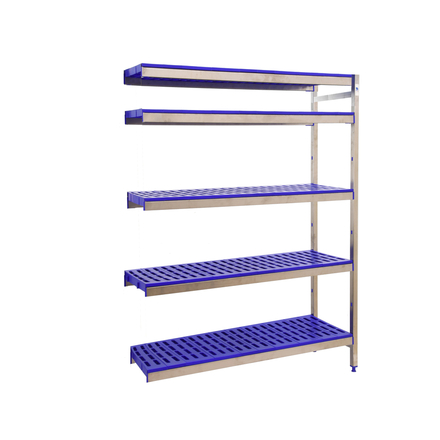 Rayonnage mobile bois-métal léger sans vis 2000x1260x400 - 5 niveaux - SIMON RACK - 8425437075711