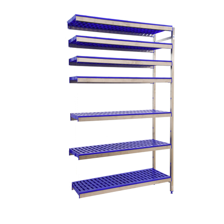 Rayonnage mobile bois-métal léger sans vis 2000x860x400 - 7 niveaux - SIMON RACK - 8425437075810