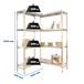 Rayonnage mobile bois-métal léger sans vis 1600x1660x400 - 4 niveaux - SIMON RACK - 8425437075896
