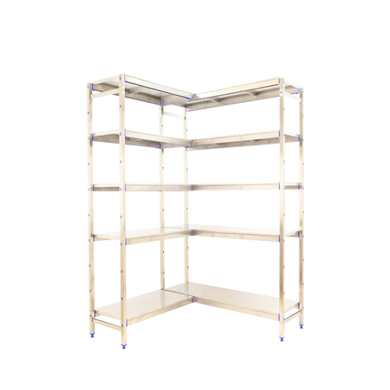 Rayonnage mobile bois-métal léger sans vis 1600x860x500 - 5 niveaux - SIMON RACK - 8425437075926