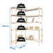 Rayonnage mobile bois-métal léger sans vis 1600x1260x500 - 5 niveaux - SIMON RACK - 8425437075940