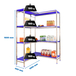 Rayonnage mobile bois-métal léger sans vis 1600x1660x400 - 4 niveaux - SIMON RACK - 8425437076053