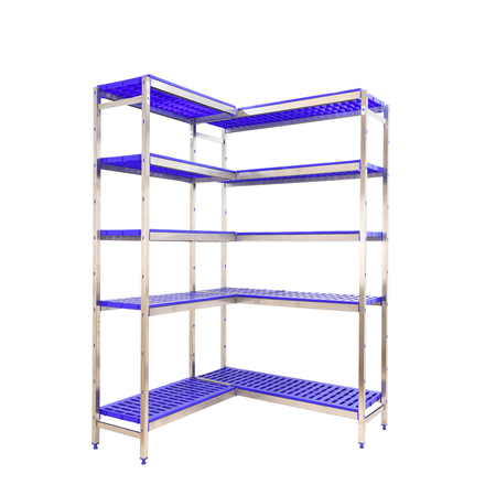 Rayonnage mobile bois-métal léger sans vis 2000x1260x400 - 5 niveaux - SIMON RACK - 8425437076152