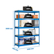 Étagère charge moyenne 300 kg 2000x1200x450 - 4 niveaux Bleu/Bois - SIMON RACK - 8425437076190
