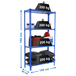 Rayonnage métallique léger sans vis 1500x1200x300 - 4 niveaux Bleu - SIMON RACK - 8425437076695