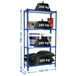 Rayonnage métallique léger sans vis 1500x1200x500 - 4 niveaux Bleu/Blanc - SIMON RACK - 8425437076787