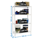 Rayonnage métallique léger sans vis 1500x1200x500 - 4 niveaux Blanc - SIMON RACK - 8425437076817