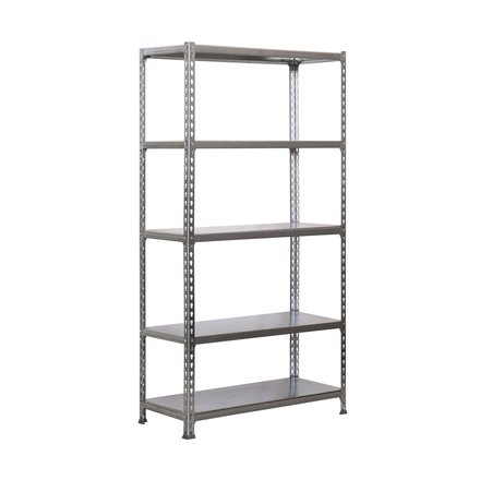 Rayonnage métallique léger sans vis 2000x1200x300 - 5 niveaux Galvanisé - SIMON RACK - 8425437076879