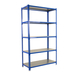 Rayonnage métallique léger sans vis 2000x1200x400 - 5 niveaux Bleu - SIMON RACK - 8425437076909