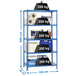 Rayonnage métallique léger sans vis 2000x1200x400 - 5 niveaux Bleu - SIMON RACK - 8425437076909
