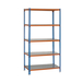 Rayonnage métallique léger sans vis 2000x1200x500 - 5 niveaux Bleu/Orange - SIMON RACK - 8425437076978